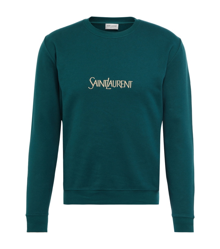 Photo: Saint Laurent - Logo cotton jersey sweatshirt