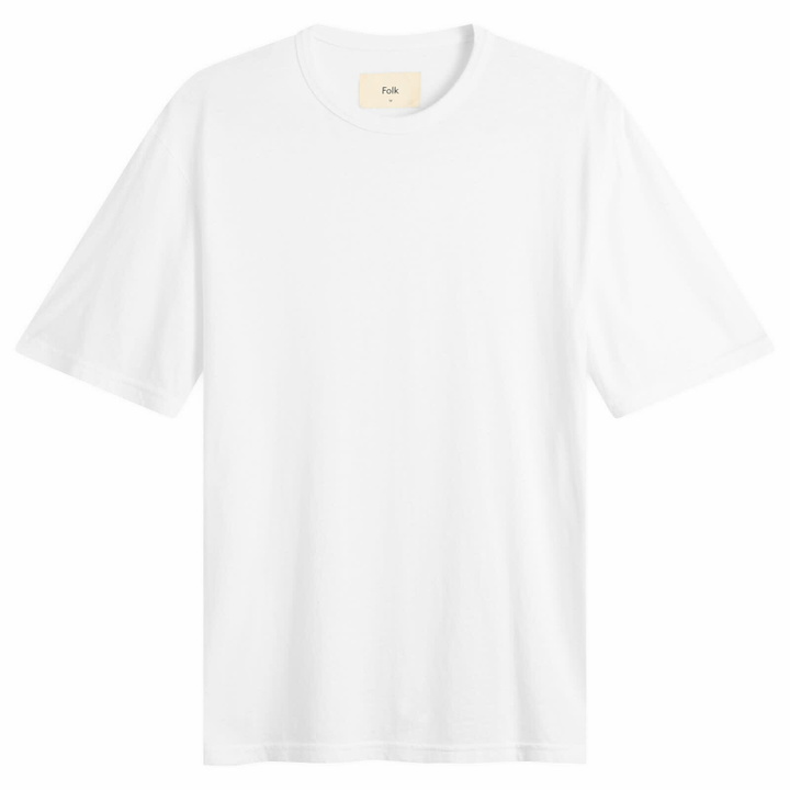Photo: Folk Men's Relaxed Assembly T-Shirt in White Nep