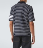 Thom Browne 4-Bar striped cotton polo shirt