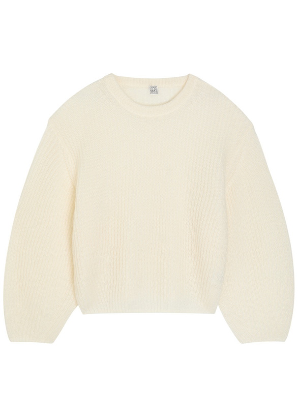 Photo: Toteme Ribbed-knit Mohair-blend Jumper Ecru