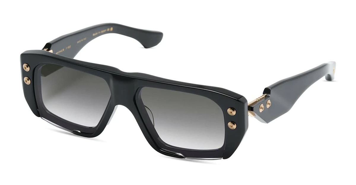 Dita Hypher-1183 - Black / White Gold Sunglasses