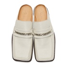 Martine Rose White Leather Slip-On Loafers