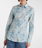 Etro Printed cotton-blend shirt