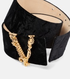 Versace - Virtus velvet belt