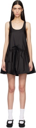 Simone Rocha Black Tapered Back Peplum Minidress