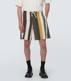 JW Anderson Striped cotton shorts