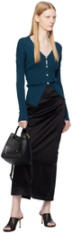 Lanvin Black Flowy Maxi Skirt