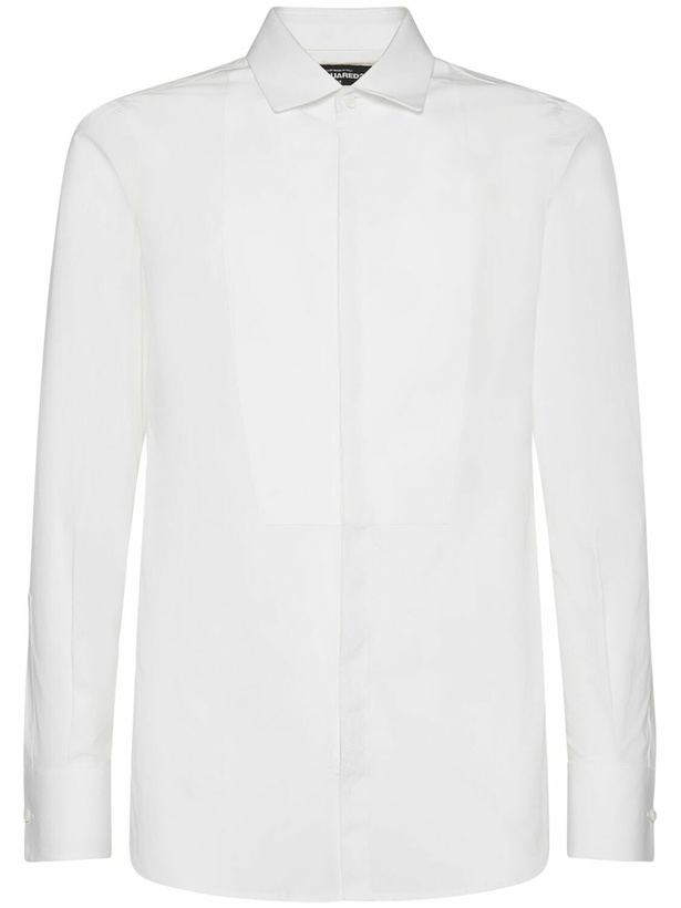 Photo: DSQUARED2 - Slim Fit Cotton Tuxedo Shirt