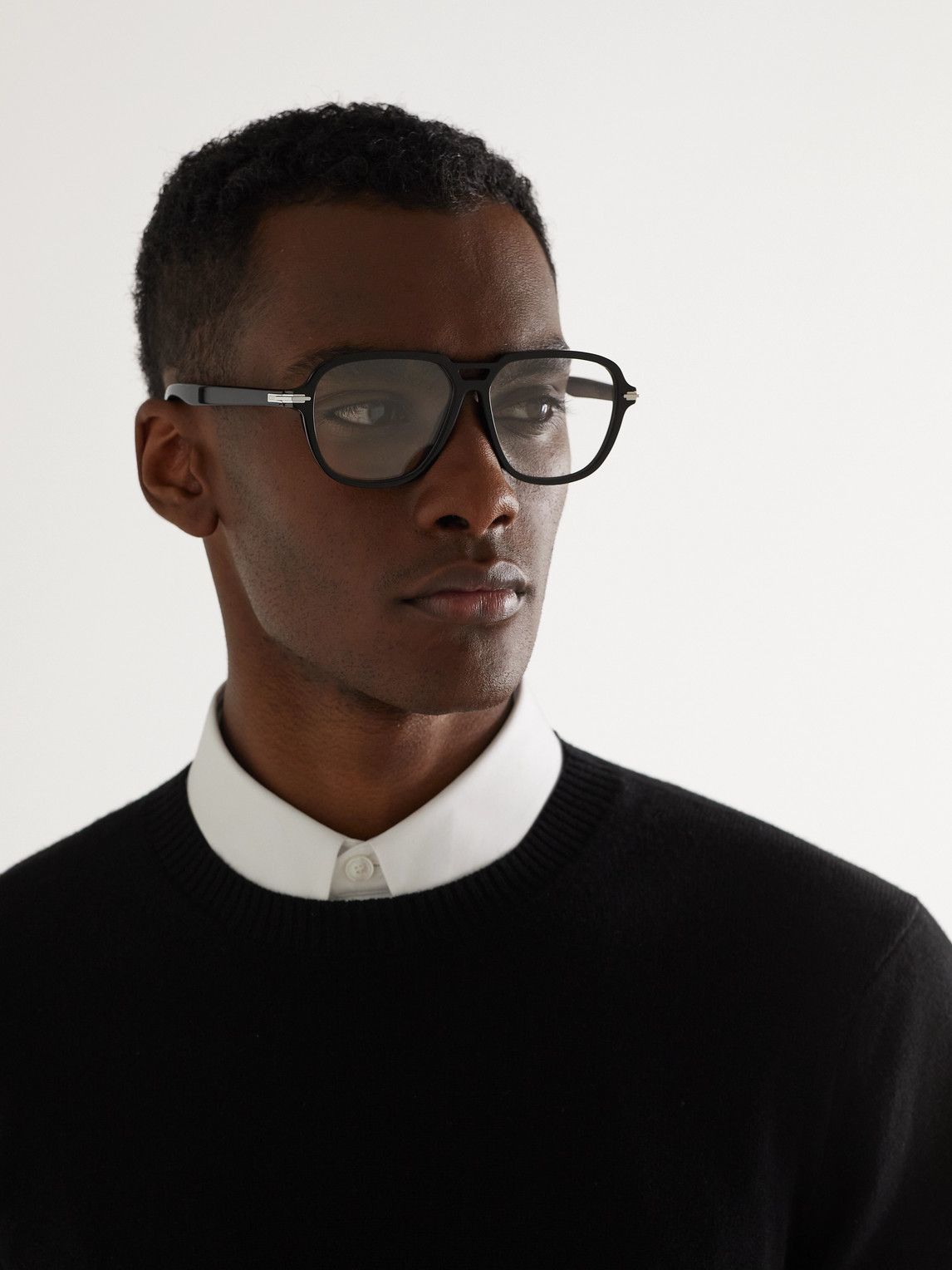 Dior Eyewear - DiorBlackSuitO AI Aviator-Style Acetate Optical Glasses