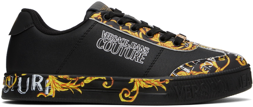 Versace Jeans Couture Black Court 88 Sneakers Versace