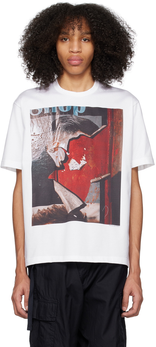 Comme des Garçons Homme White Printed T-Shirt Comme des Garcons Homme