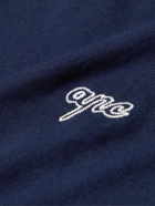 A.P.C. - Otis Logo-Embroidered Cotton Sweater - Blue