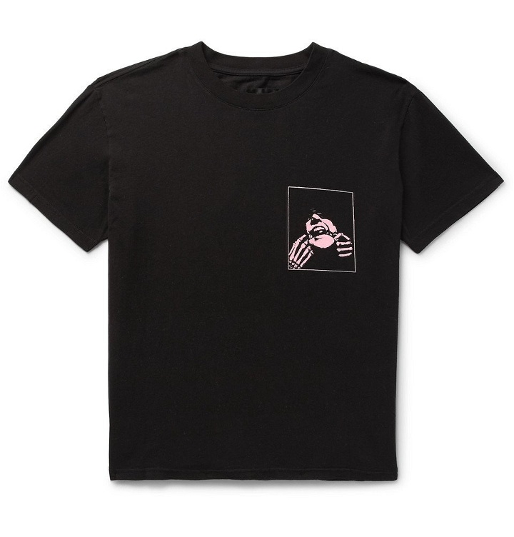 Photo: RtA - Printed Cotton-Jersey T-Shirt - Black