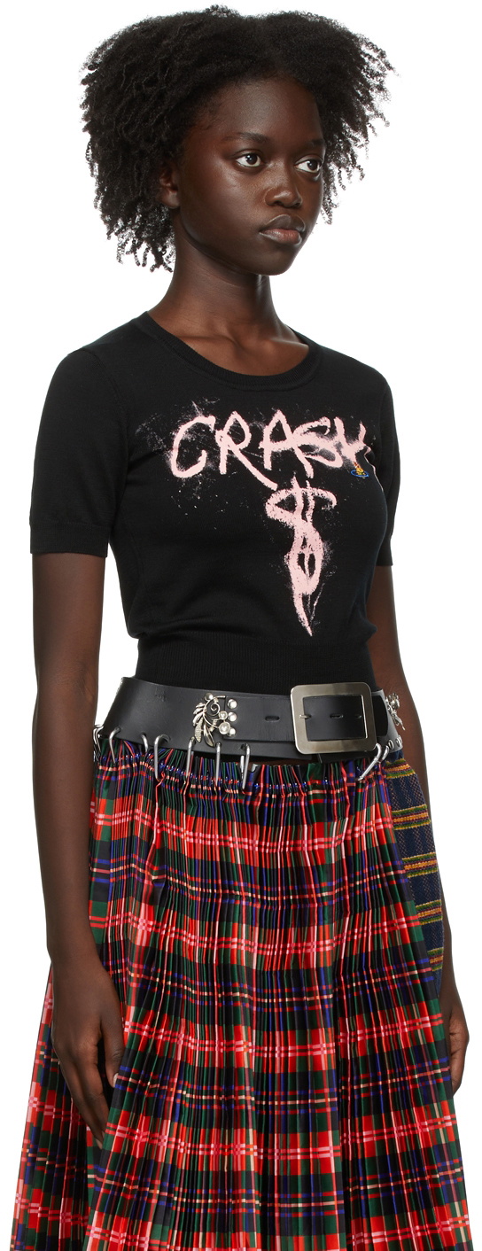 Vivienne Westwood Black 'Crash' Logo T-Shirt Vivienne Westwood