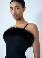Balenciaga Faux Fur Strap Top