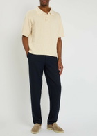 Sunspel Tapered Stretch-wool Trousers Navy