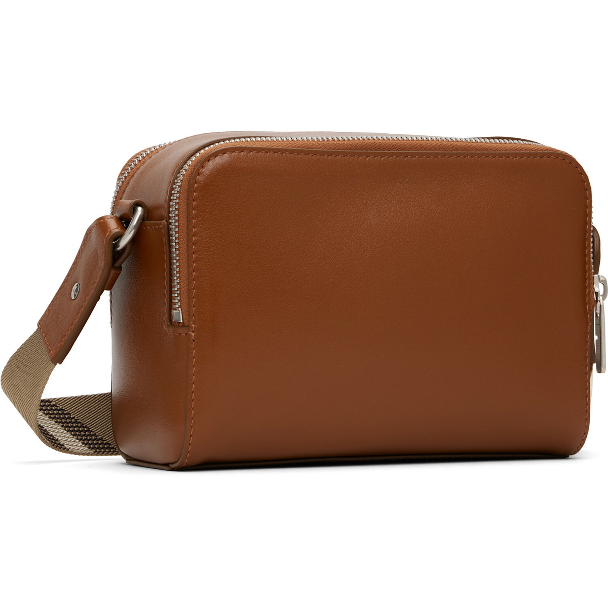 Burberry Tan Pop Check Crossbody Bag