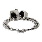 Dsquared2 Silver Oversized Chain and Ring Bracelet Set