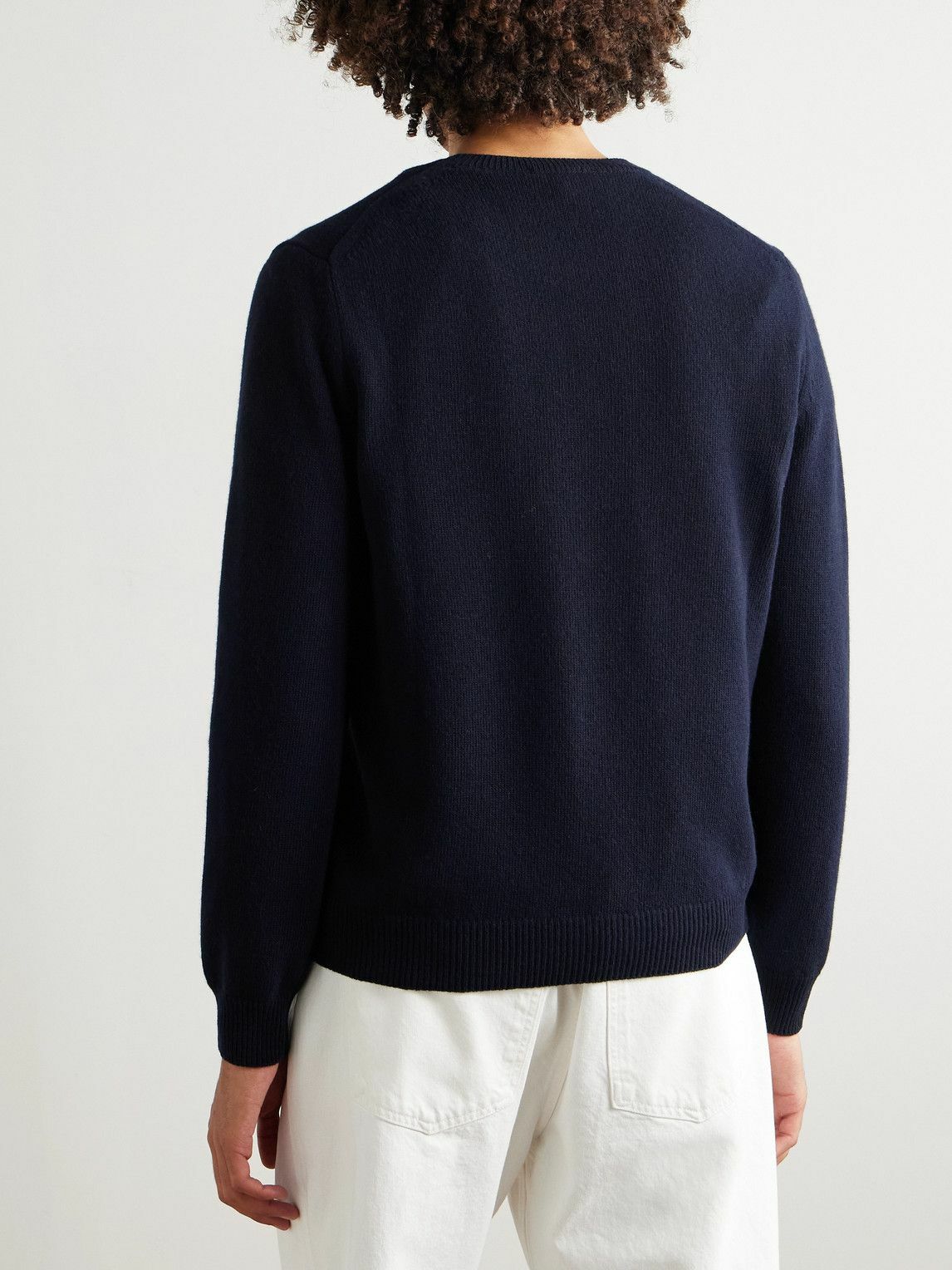 Incotex - Wool and Cashmere-Blend Sweater - Blue