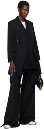 Comme des Garçons Comme des Garçons Black Wool Gabardine Medium Blazer