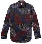 Berluti - Scritto-Print Mulberry Silk-Twill Shirt - Black