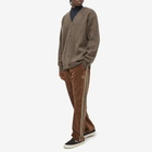 Needles Men's Velour Narrow Track Pant in Brown