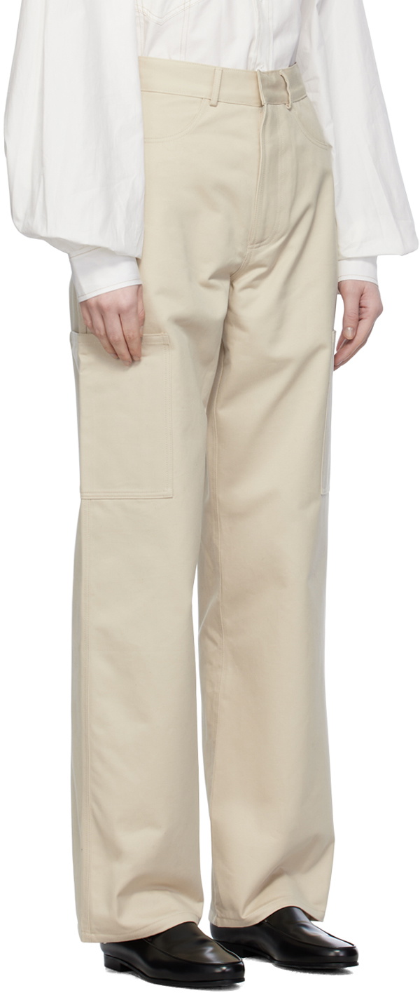 Elleme Beige Patch Pocket Trousers