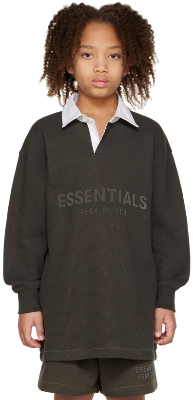 Photo: Essentials Kids Gray Button Polo