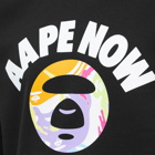 Men's AAPE Now Union Crew Sweat in Black