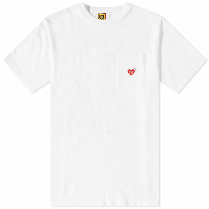 Photo: Human Made Men's Heart One Point Pocket T-Shirt in White