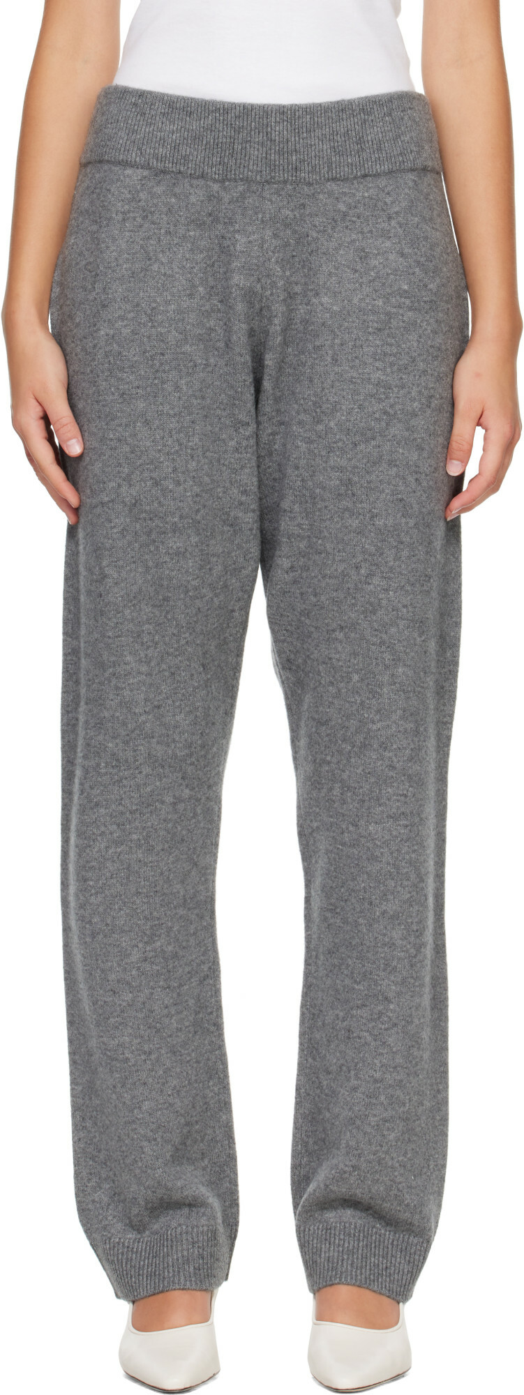 Entire Studios Gray Knit Cashmere Lounge Pants