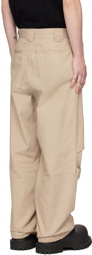 We11done Beige Two-Tuck Jeans