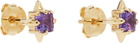Stolen Girlfriends Club Gold Punk Rose Stud Earrings