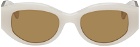 Garrett Leight Beige Retro Biggie Sunglasses