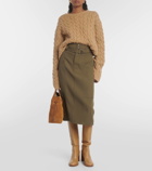 Tod's Wool midi skirt