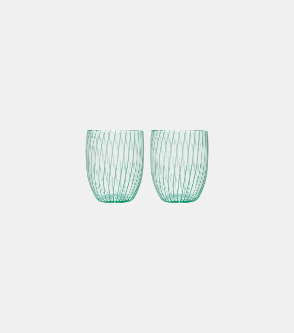 Aquazzura Casa Capri Stripe set of 2 glass tumblers