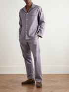 Anderson & Sheppard - Brushed-Cotton Oxford Pyjama Set - Gray