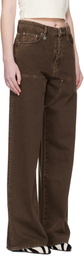 AMIRI Brown Faded Carpenter Jeans
