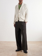 Altea - Ribbed Virgin Wool Cardigan - Neutrals
