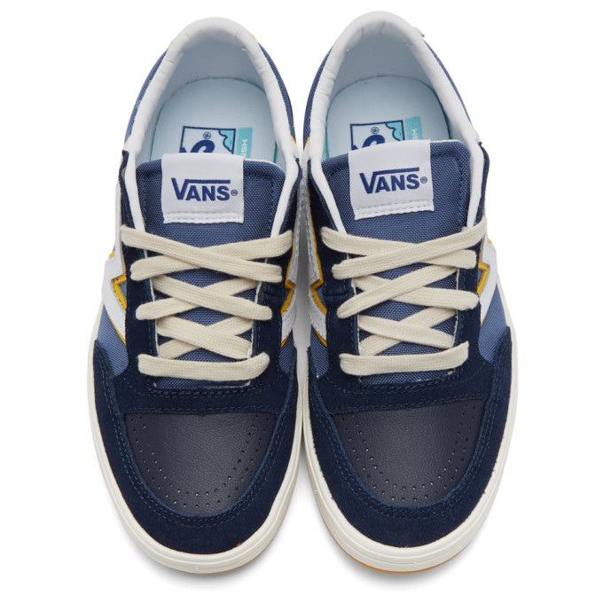 Vans Navy and Yellow Serio Collection Lowland Cc Sneakers Vans