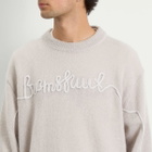 Bram's Fruit Men's Garden Hose Crewneck Knit in Grey Melange