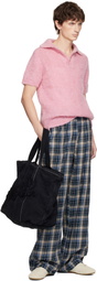 ERL Navy Plaid Sweatpants
