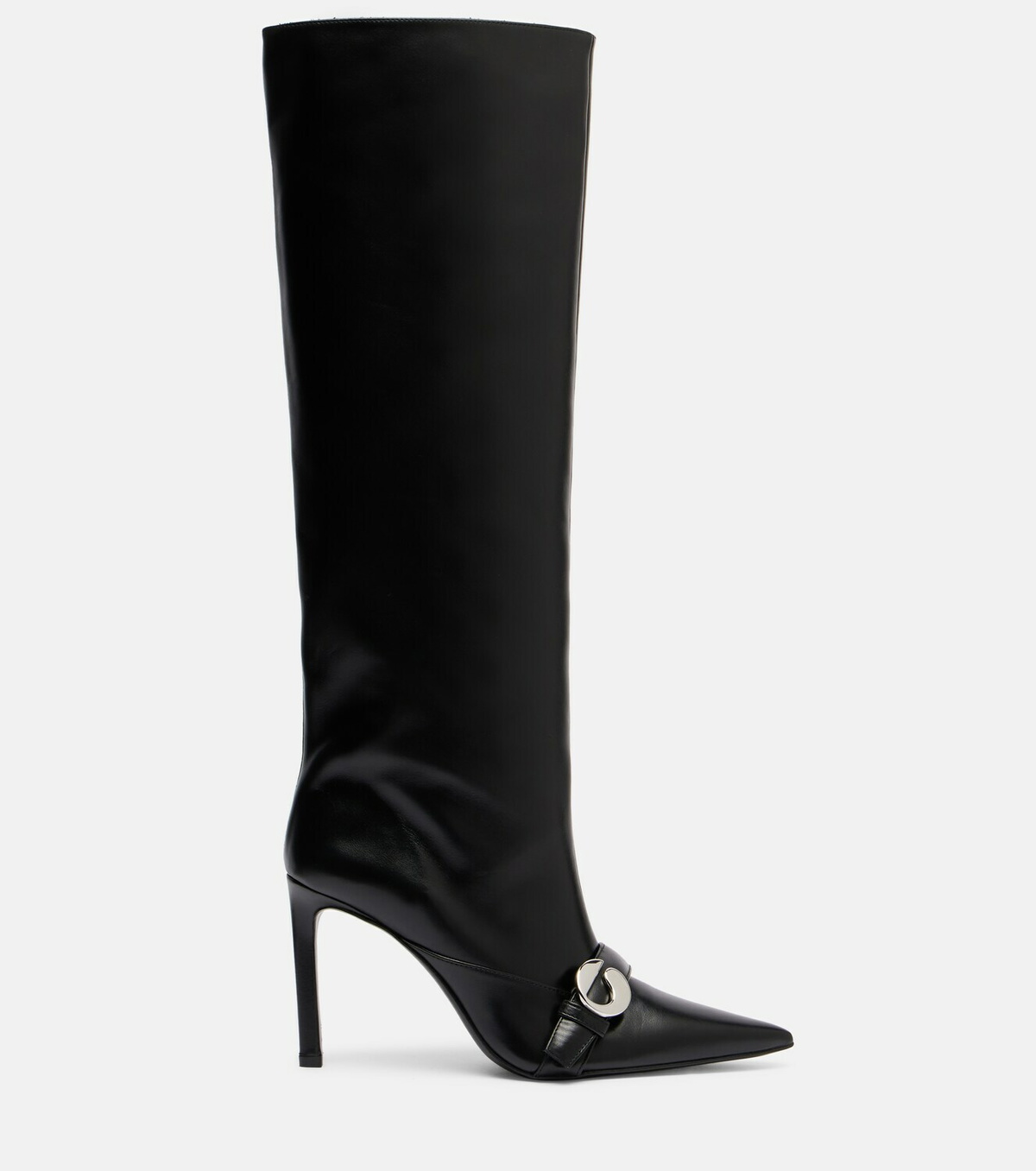 Coperni Logo leather knee-high boots