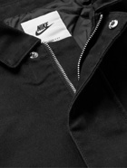 Nike - Logo-Embroidered Quilted Cotton-Canvas Jacket - Black