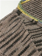 Karu Research - Kala Crochet-Trimmed Ribbed Cotton Cardigan - Gray