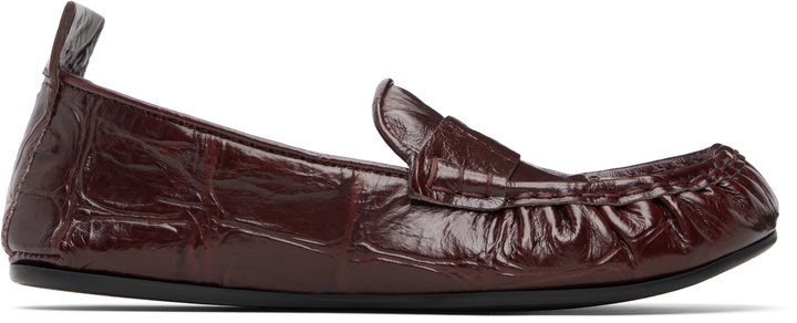 Photo: Acne Studios Burgundy Leather Saddle Loafers