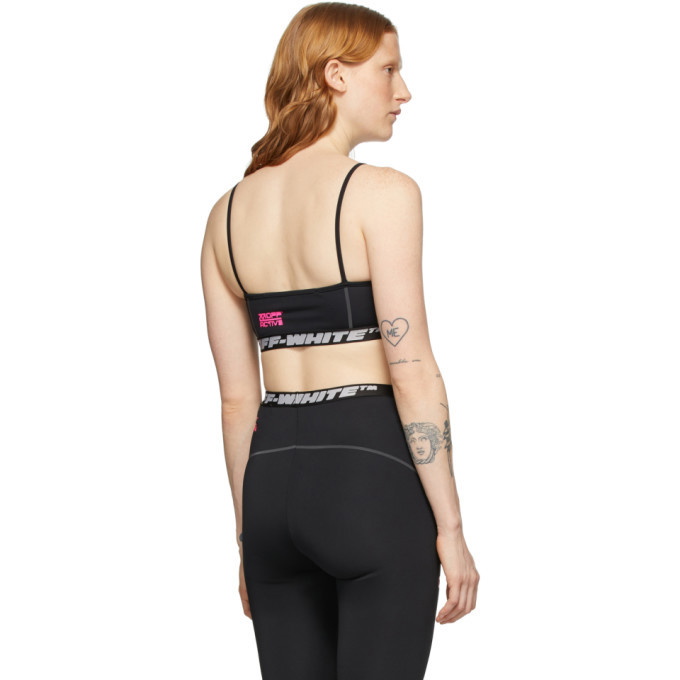 Off-White Black and Pink Off Active Leggings Off-White