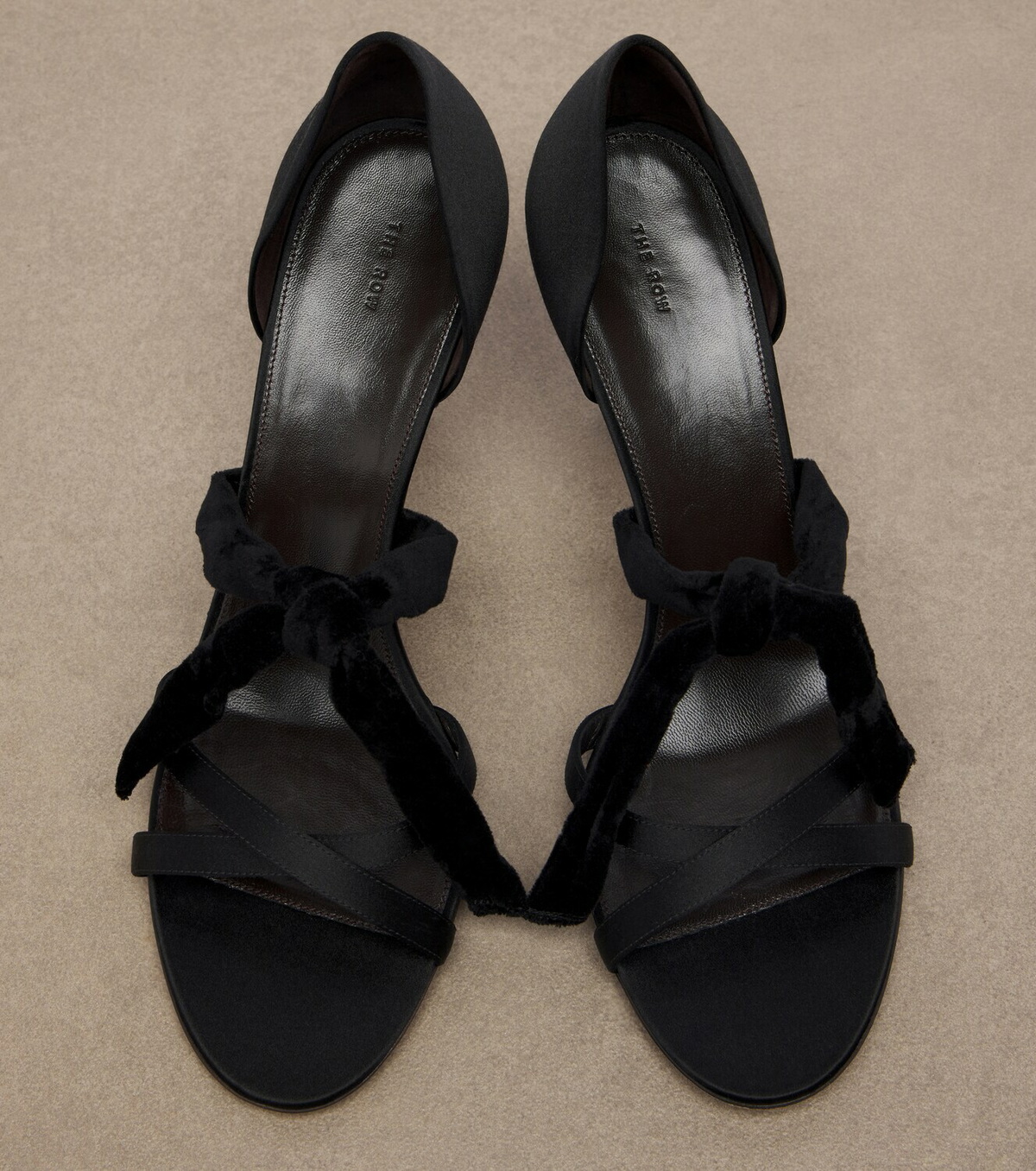 The Row Ella satin sandals