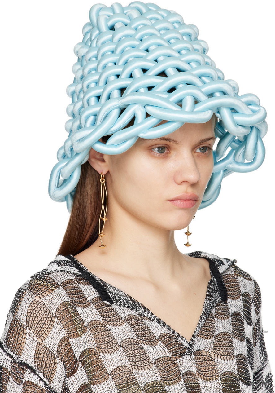 Isa Boulder SSENSE Exclusive Blue Bouncy Beach Hat Isa Boulder