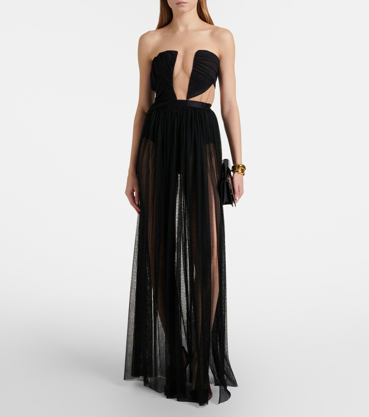 Nensi Dojaka Semi-sheer gown